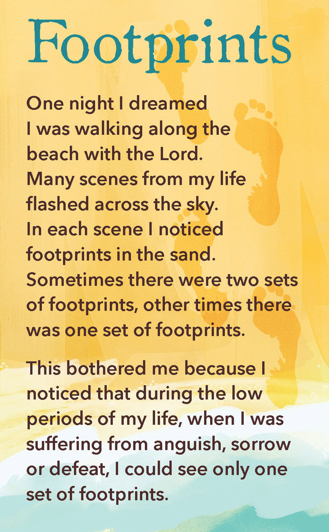 Prayer Card - FootprintsPrayer Card - Footprints