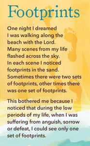 Prayer Card - FootprintsPrayer Card - Footprints