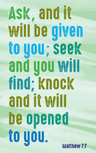 Prayer Card - Ask And It Will Be GivenPrayer Card - Ask And It Will Be Given