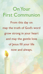 On Your First Communion - Prayer CardOn Your First Communion - Prayer Card