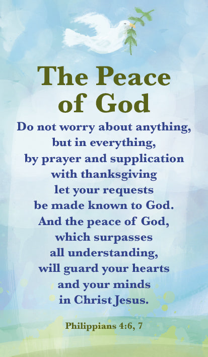 The Peace Of God - Prayer CardThe Peace Of God - Prayer Card