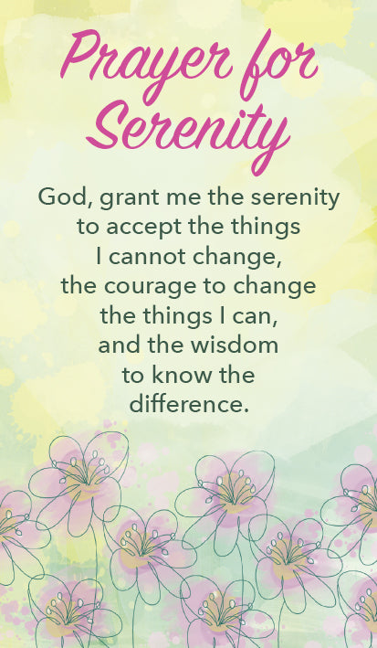Prayer For Serenity - Prayer CardPrayer For Serenity - Prayer Card