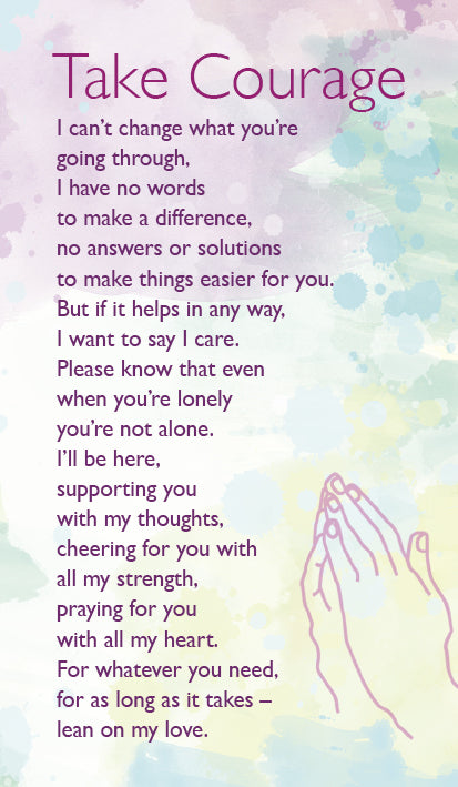 Take Courage - Prayer CardTake Courage - Prayer Card