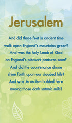 Jerusalem - Hymn Card  (Double Sided)Jerusalem - Hymn Card  (Double Sided)