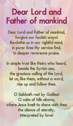 Dear Lord And Father Of Mankind - Hymn Card  (Double Sided)Dear Lord And Father Of Mankind - Hymn Card  (Double Sided)