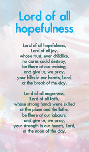 Lord Of All Hopefulness - Hymn Card  (Double Sided)Lord Of All Hopefulness - Hymn Card  (Double Sided)
