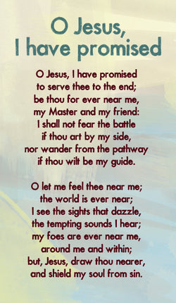 O Jesus, I Have Promised - Hymn Card  (Double Sided)O Jesus, I Have Promised - Hymn Card  (Double Sided)