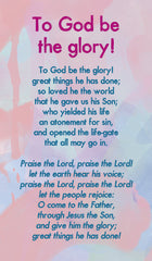 To God Be The Glory! - Hymn Card  (Double Sided)To God Be The Glory! - Hymn Card  (Double Sided)
