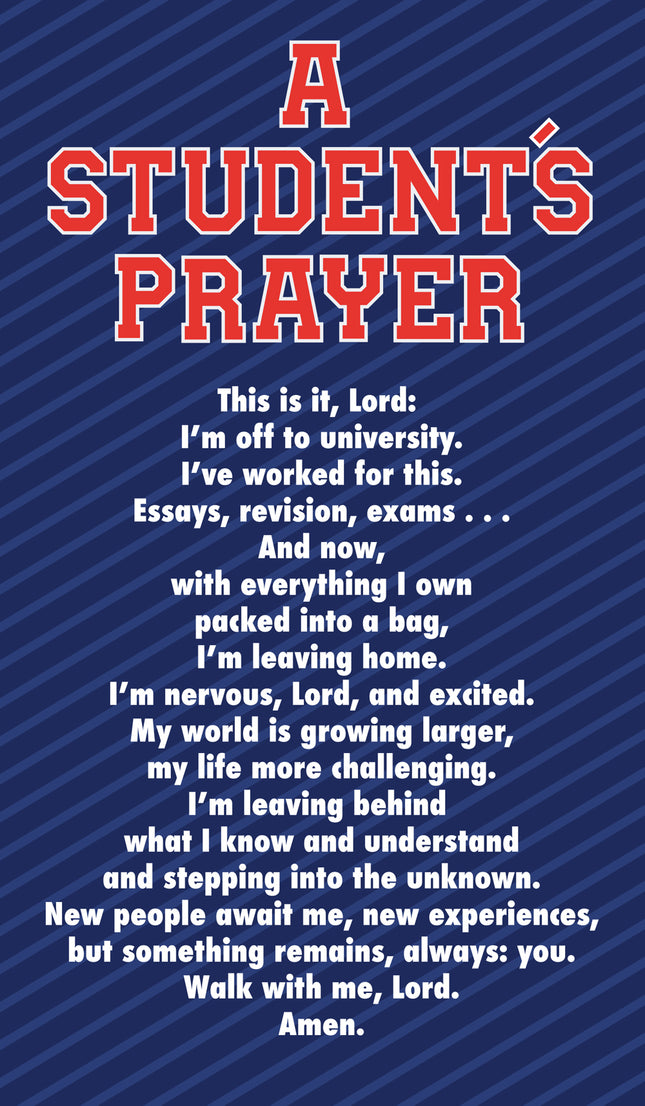 A Students Prayer Card (Dark Blue)A Students Prayer Card (Dark Blue)