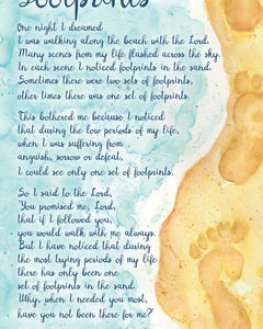 Footprint Prayer Card New For 2019Footprint Prayer Card New For 2019