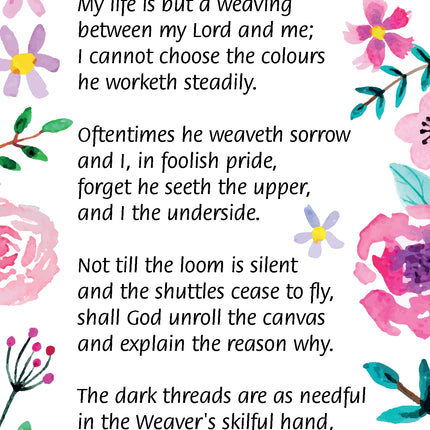 Divine Weaver - Prayer Card New For 2019Divine Weaver - Prayer Card New For 2019