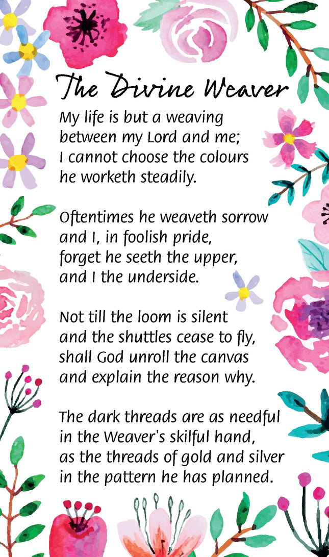 Divine Weaver - Prayer Card New For 2019Divine Weaver - Prayer Card New For 2019