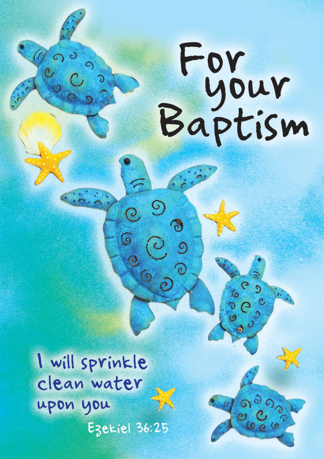 For Your Baptism - Turtles (Teenager)  -  Standard CardFor Your Baptism - Turtles (Teenager)  -  Standard Card