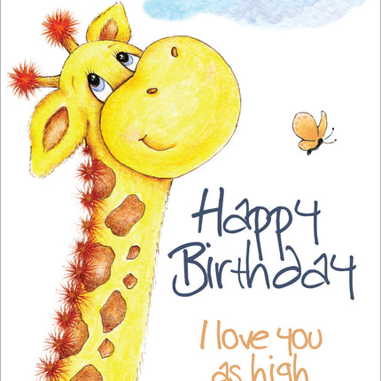 Happy Birthday (Child) - Giraffe -  Standard CardHappy Birthday (Child) - Giraffe -  Standard Card