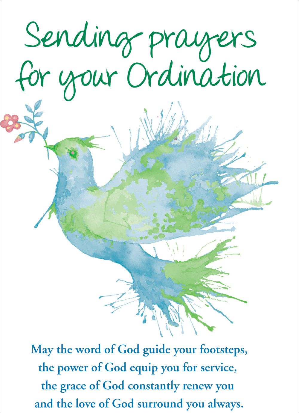 Sending Prayers For Your Ordination - Dove -  Standard CardSending Prayers For Your Ordination - Dove -  Standard Card