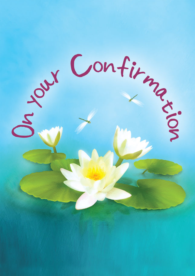 On Your Confirmation - Lillies -  Standard CardOn Your Confirmation - Lillies -  Standard Card