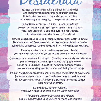 Desiderata -  Standard CardDesiderata -  Standard Card
