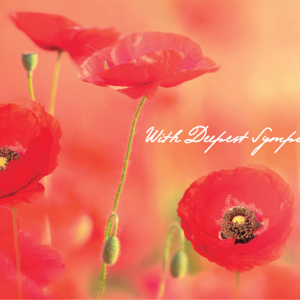With Deepest Sympathy - PoppiesWith Deepest Sympathy - Poppies