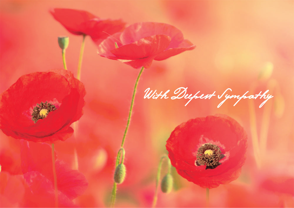 With Deepest Sympathy - PoppiesWith Deepest Sympathy - Poppies