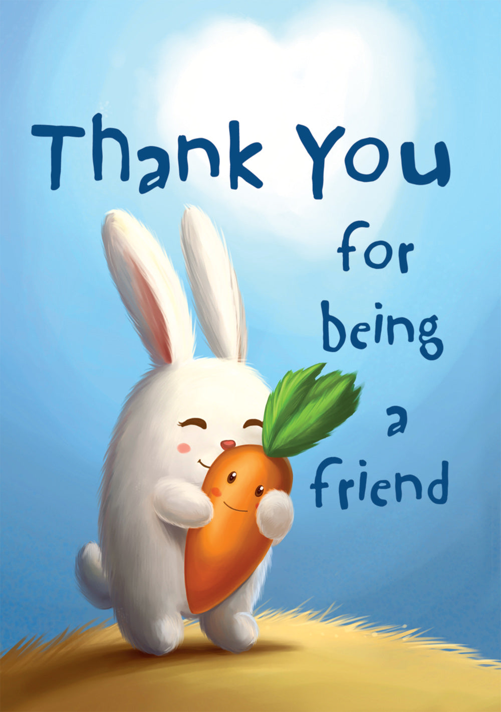 Thank You Bunny/Carrot - Standard Card Gloss (6 Pack)Thank You Bunny/Carrot - Standard Card Gloss (6 Pack)