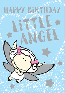 Little Angel Birthday -  Foil Textured StdLittle Angel Birthday -  Foil Textured Std