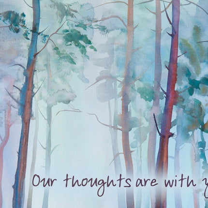 Our Thoughts Are With You   - Std Card  Waterboard (6 Pack)Our Thoughts Are With You   - Std Card  Waterboard (6 Pack)