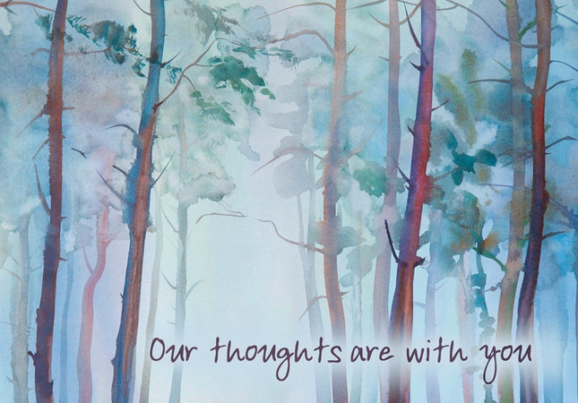 Our Thoughts Are With You   - Std Card  Waterboard (6 Pack)Our Thoughts Are With You   - Std Card  Waterboard (6 Pack)