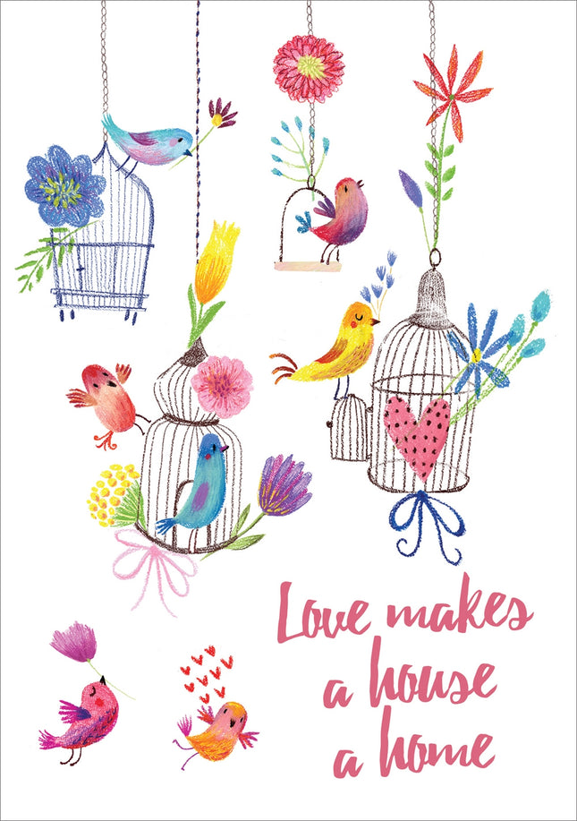 Love Makes A House A Home - Std Card  Waterboard (6 Pack)Love Makes A House A Home - Std Card  Waterboard (6 Pack)