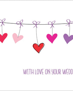 With Love Wedding Day (Hearts) - Std Card  Gloss (6 Pack)With Love Wedding Day (Hearts) - Std Card  Gloss (6 Pack)