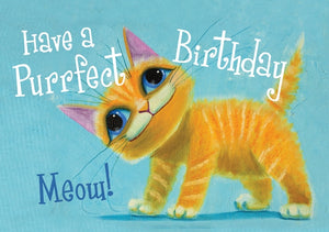 Purrfect Birthday - Cat Std Card  Gloss (6 Pack)Purrfect Birthday - Cat Std Card  Gloss (6 Pack)