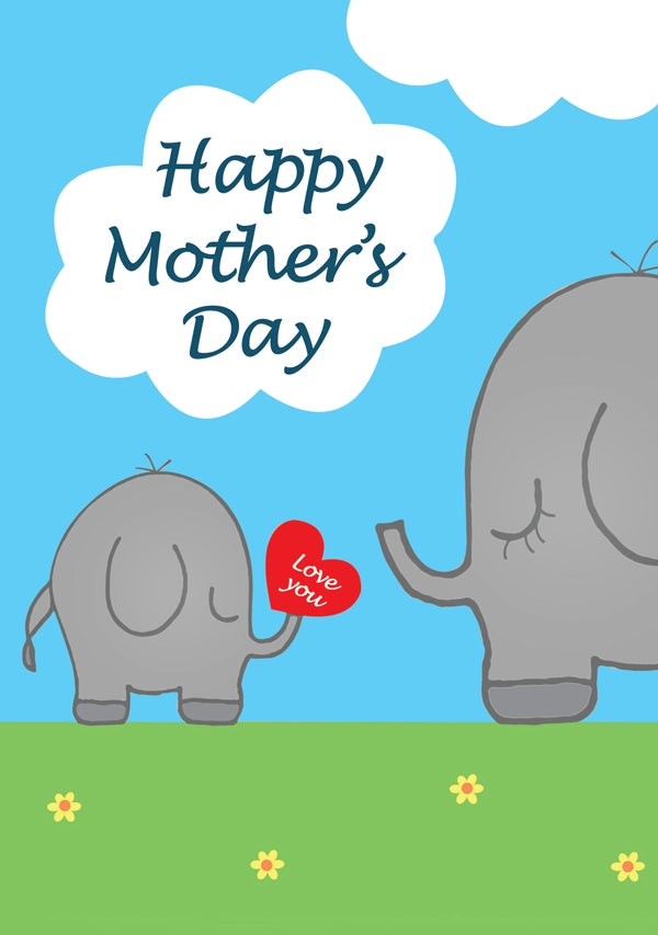 Mothers Day - Elephants Std Card Gloss (6 Pack)Mothers Day - Elephants Std Card Gloss (6 Pack)