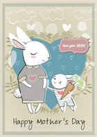 Mothers Day - Bunnies Std Card Gloss (6 Pack)Mothers Day - Bunnies Std Card Gloss (6 Pack)