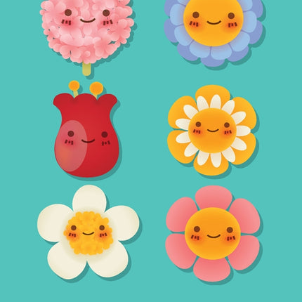 Thank You - Flower Faces Std Card Gloss (6 Pack)Thank You - Flower Faces Std Card Gloss (6 Pack)