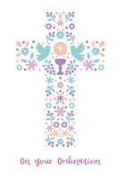 On Your Ordination - Flower Cross Std Card Gloss (6 Pack)On Your Ordination - Flower Cross Std Card Gloss (6 Pack)
