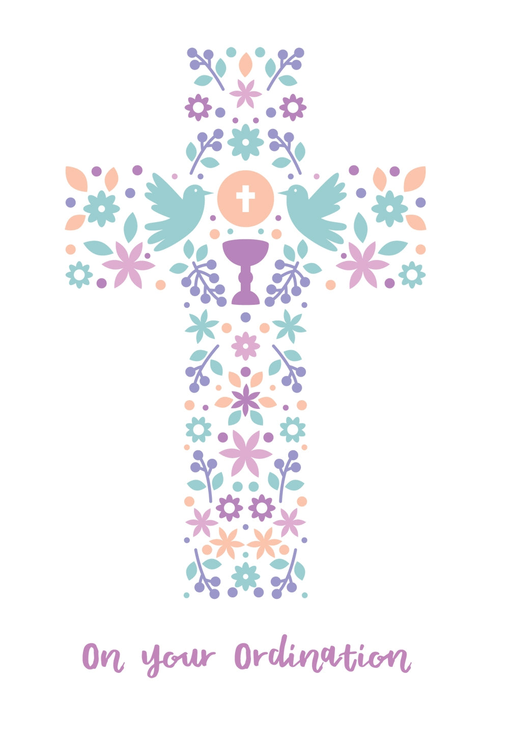 On Your Ordination - Flower Cross Std Card Gloss (6 Pack)On Your Ordination - Flower Cross Std Card Gloss (6 Pack)
