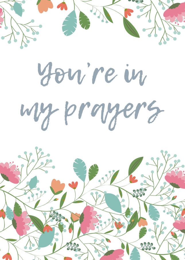 You'Re In My Prayers - Flowers Std Card Gloss (6 Pack)You'Re In My Prayers - Flowers Std Card Gloss (6 Pack)