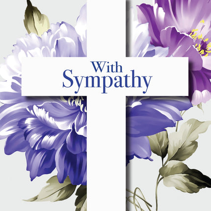 With Sympathy - Cross Std Card Gloss (6 Pack)With Sympathy - Cross Std Card Gloss (6 Pack)