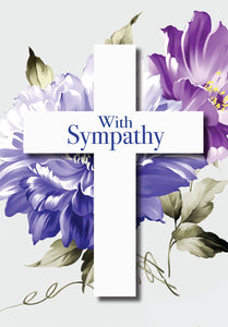 With Sympathy - Cross Std Card Gloss (6 Pack)With Sympathy - Cross Std Card Gloss (6 Pack)