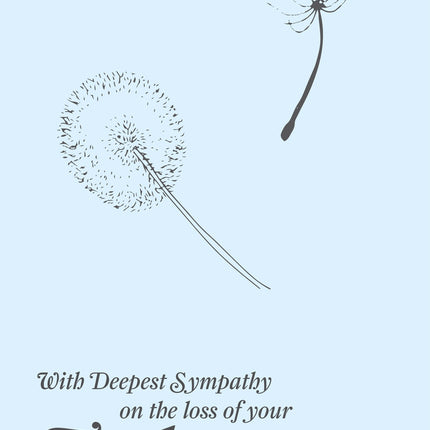 With Deepest Sympathy - Dandelion Std Card Gloss (6 Pack)With Deepest Sympathy - Dandelion Std Card Gloss (6 Pack)
