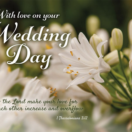 With Love On Your Wedding Day - White Flowers Std Card Gloss (6 Pack)With Love On Your Wedding Day - White Flowers Std Card Gloss (6 Pack)