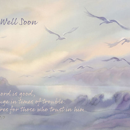 Get Well Soon - Watercolour - Textured 6pk