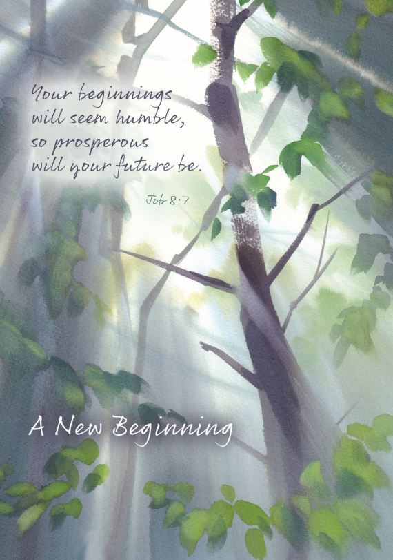 A New Beginning - Watercolour - Textured 6pk