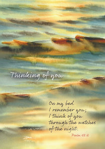 Thinking Of You - Watercolour - Textured 6pk