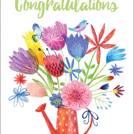 Congratulations - Watering Can Std Card Textured (6 Pack)Congratulations - Watering Can Std Card Textured (6 Pack)