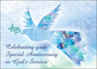 Special Anniversary - Gods Service Dove Std Card Textured (6 Pack)Special Anniversary - Gods Service Dove Std Card Textured (6 Pack)