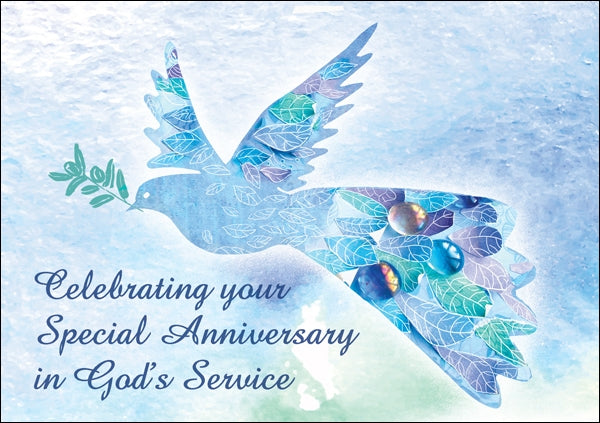 Special Anniversary - Gods Service Dove Std Card Textured (6 Pack)Special Anniversary - Gods Service Dove Std Card Textured (6 Pack)