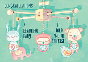 Hold And Cherish - New Baby Std Card Textured (6 Pack)Hold And Cherish - New Baby Std Card Textured (6 Pack)