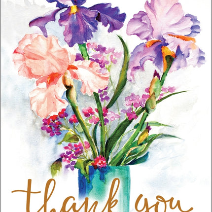 Thank You - Flowers In Vase Std Card Textured (6 Pack)Thank You - Flowers In Vase Std Card Textured (6 Pack)