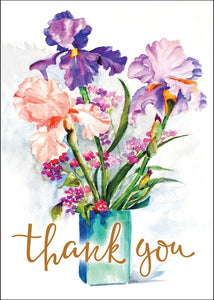 Thank You - Flowers In Vase Std Card Textured (6 Pack)Thank You - Flowers In Vase Std Card Textured (6 Pack)