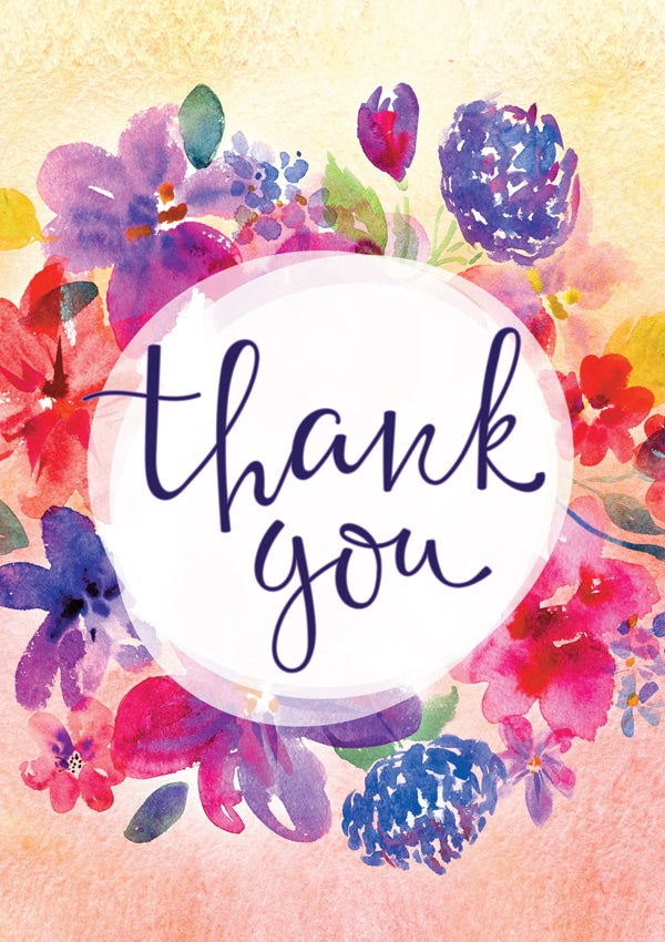 Thank You - Flowers Std Card Textured (6 Pack)Thank You - Flowers Std Card Textured (6 Pack)